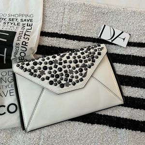 NWT DVF Leather Clutch